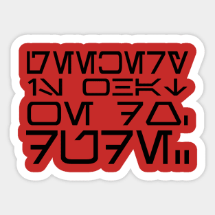 Geekery in Aurebesh Sticker